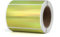 YIKIADA Gold Thermo Etiketten Vinyl 50 × 76 mm Rolle Rechteckig Selbstklebend Adressaufkleber Wasserdicht Glitter Aufkleber für Logo Barcode QR Code Kinder Office Home 200 Stück
