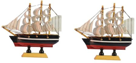 Anneome 2pièces Modèle De Bateau à Voile Décoration Pour Maison Et Bureau Accessoire Élégant Et Unique