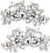 2 Stück Haarschmuck Silber Festlich Haarspange Silber Strass Kristall Braut Blume Haarnadeln Strass Hochzeit Kopfbedeckung Metall Haarklammer Vintage Barrettes Braut Haarclip Mädchen Frauen