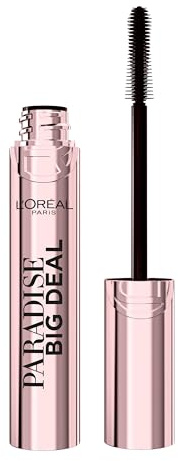 L'Oreal Paris Paradise Big Deal Mascara, Volumizing and Lengthening Formula, Buildable, Clump Resistant, Washable Black Brown Mascara, 0.33 Fl Oz