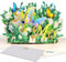 Magic Ants 3D Pop-Up Karte Hochzeit, Mr. & Mrs. Karte mit weißen Rosen, Schmetterlingen und Goldschrift, Hochzeitskarte für Brautpaar, Verlobungskarte, Jubiläumskarte, Glückwunschkarte, mit Umschlag