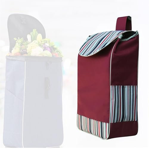 QICBYING 32L Einkaufswagen Ersatztasche - Trolley Oxford Tuch Ersatztasche wasserdichte Tasche, Einkaufstasche Shopping Trolley Ersatztasche, Multifunktionale Trolley-Einkaufstasche(B)