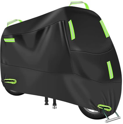FXDSCA Motorrad Abdeckplane für Harley Davidson Cruiser Sportster Fatboy,Motorradabdeckung Indoor Outdoor Motorradplane,Motorrad Schutzhülle Wasserdicht Staubdichte UV-Schutz Zubehör