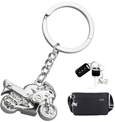 EAVUYIS Porte-clés Moto, Porte-Clés de Voiture en Métal, Porte-clés Moto, Accessoire Cadeau Décoration pour Voiture, parfait pour la fête des pères, anniversaire, pour les fans de course