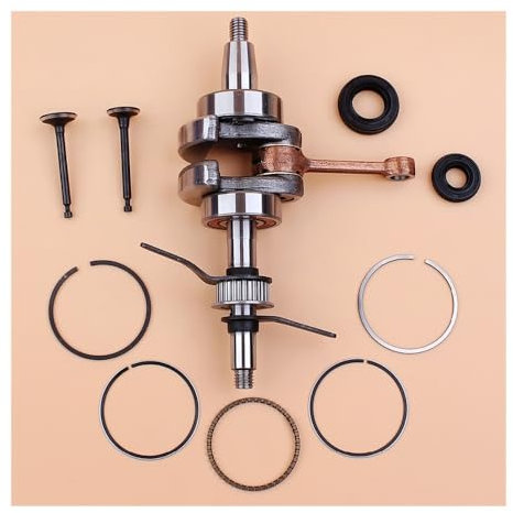YRcEKH Albero Motore 39mm Pistone Anelli Guarnizione Olio Valvola di Aspirazione Set Adatto for Honda GX35 GX 35 Motore a 4 Tempi Decespugliatore Tagliaerba