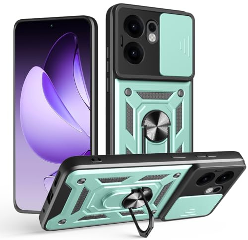 JNERBUYI Hülle für ZTE Nubia Neo 3 5G Schutzhülle mit 360°Ring und Objektiv Cover, Stoßfeste Handyhülle mit Magnet Ständer, Bumper Robuste Hülle. Grün