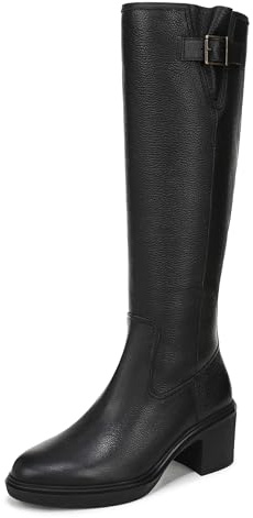 Vionic Womens Sonora Knee High Boots with Arch Support Black Leather UK 5 Wide Fit