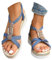 Chaussures Sandales Compensées Femme, Confort Chic Et Elegant Mules Heels Dance Shoes Randonnée Et Nu-Pieds Ballerine Femme Confortable, Chaussure Orthopédique, Orthopédiques Bleu Marine 41