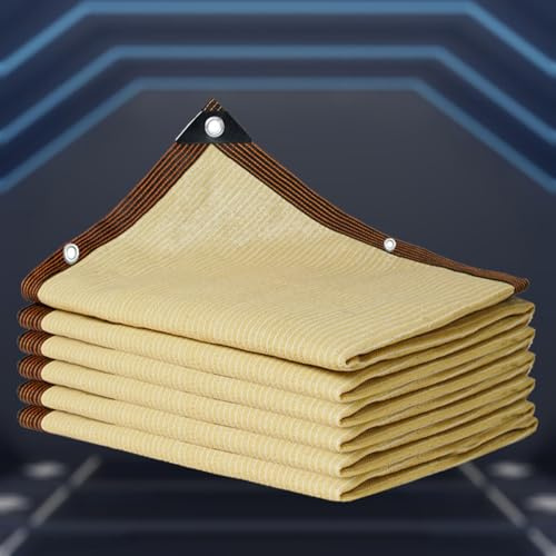 KSQP Filet d'ombrage Serre Voile d'ombrage Rectangulaire Toile Ombrage Extérieur Toile Pergola 3x4 Rideau pour Pergola Tente D'ombrage Tissu,beige-6x6m