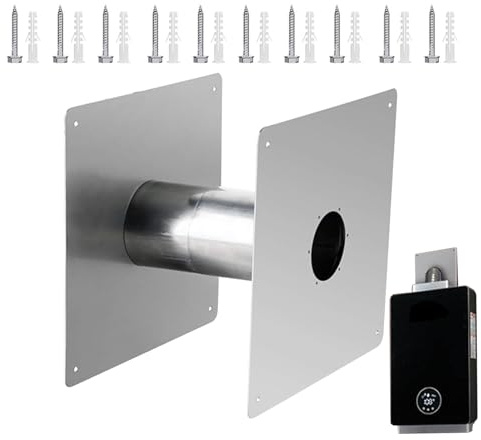 Double Wall Vent Thimble - Stainless Steel Structure, Adjustable Flue Connector, Heat Resistant Material, Secure Pipe Joint, durabled Insulation Design | Perfect for Indoor Gas Water Heater Chimney