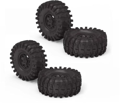 RC Autoreifen Felge Kompatibel Mit Emo X3 1/8 RC Modellauto Crawler Zubehörteile 2,2 Zoll Gummireifen Räder 4 Stück