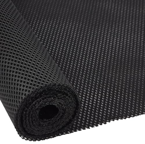 GORGECRAFT Black Speaker Mesh Cloth 1.4m x 50cm Polyester Fiber Dustproof Grill Tulle Stereo Subwoofer Speakers Cover Fabric Replacements for Stage Audio Panels Home Cabinet KTV Boxes Repair