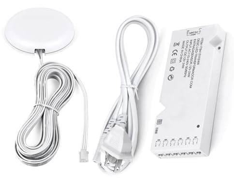 Éclairage LED avec interrupteur tactile, adaptateur d'alimentation DC12V, Port de bande LED, pilote, bricolage, éclairage d'étagère d'armoire de maison(US Plug,100W 10xDupont Port)