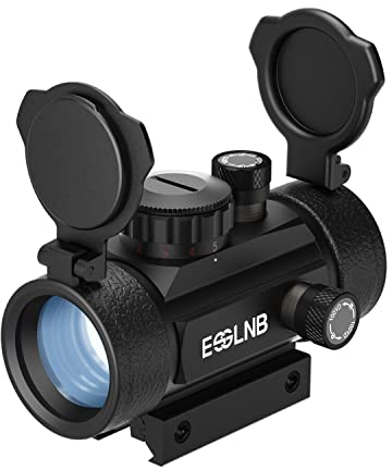 ESSLNB Red Dot Visier Rotpunktvisier für 13/22mm Schiene Leuchtpunktvisier Rot/Grün Punkt mit 5 Helligkeitsstufen für Jagd Softair und Armbrust