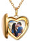 Custom4U Photo Engraved Necklace,Gold Customized Necklace,18''+2'' Chain,Chic Sterling Silver Gold Plated Locket Necklace Heart Gifts for Women(with Gift Box)