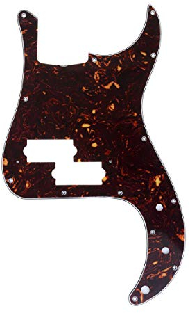 Musiclily Pro 13 Löcher P Bass Pickguard P-Style Bässe Schlagbrett für MIJ Fender Japan 4-Saiter Precision Bass,4 lagig Tortoise Shell
