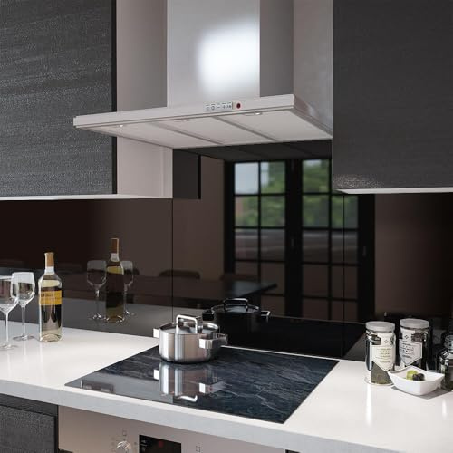 Glass Splashbacks Black - Made By Premier Range in 75cm Wide x 80cm High