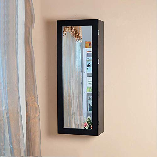 MU Bügelbrett für die Wandmontage in der Wand Bügelbrett zum Zusammenklappen Kleiderschrank Typ Aufbewahrung Heißes Bügelbrett Bügelstation klein W35.5 * D17.5 * H95Cm Klapptisch,Schwarz