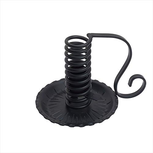 Nklaus Spiral Kerzenleuchter Schwarz Eisen Höhe:12cm für Tafelkerzen Kerze Ø 2-2,5cm Dekoleuchter 2873