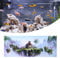 Zerodis Aquarium Background Poster, 3D PVC Waterproof Adhesive Fish Tank Wallpaper Sticker Sky Castle Fish Tank Background Decoration for Aquarium Fish Tank(91 * 50cm)