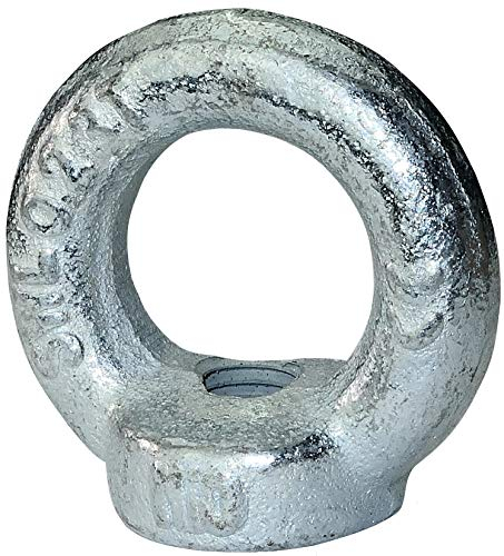 AERZETIX - C45440 - Satz von 5 - Ringmuttern - ösenmuttern - augenmuttern - ring ringöse M10 - aus verzinktem stahl - innengewinde - kranöse - heimwerker - farbe silber
