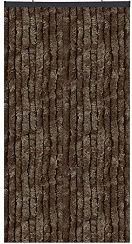 Bestlivings Flauschvorhang in Sondergröße - Türvorhang Breite: 160cm - Länge: 250cm, Braun