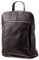 SH Leder 3in1 Handtasche Rucksack Damen Schultertasche Umhängertasche aus Echt genarbt Leder (B29cm x H35cm x T11cm) Leonie G688 (Dunkelbraun)
