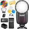 Godox V1-C Round Head Camera Flash for Canon Flash Speedlight Speedlite Light,76Ws 2.4G TTL1/8000 HSS,480 Full Power Shots,1.5s Recycle Time,2600mAh Li-ion Battery,10 Levels LED Modeling Lamp