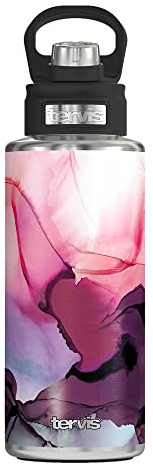 Tervis Inkreel-Fluid Pink Water, 32oz Wide Mouth Bottle, Stainless Steel