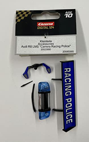 Carrera Digital124 Heckspoiler/Kleinteile für den Audi R8 LMS Racing Police 23880
