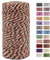 LEREATI Kordel Orange Schwarz und Weiß Bindfaden 2mm x 100m Baumwollfaden Bäckergarn Küchengarn Bastelschnur Paketschnur Dekokordel für DIY Kunstgewerbe Gartenarbeit Geschenke Verpacken Weihnachten