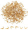 nbeads 300 Stück 304 Edelstahl Quetsch perlen Spitzen, Goldene Kalotte Enden Offene Clamshell Fold-Over Perlenspitzen Knotenabdeckungen Endkappen Knoten Crimp Funde für Schmuck Herstellung Halsketten