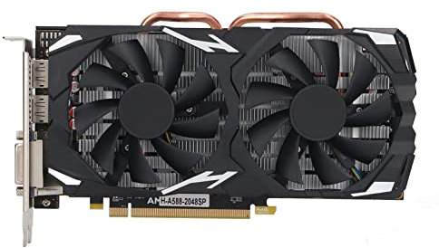 VBESTLIFE Scheda Grafica RX580, 8GB GDDR5 256BIT Scheda Grafica da Gioco per PC Desktop a Basso Rumore, PCIE 3.0, Doppia Ventola di Raffreddamento, Supporta DirectX 12