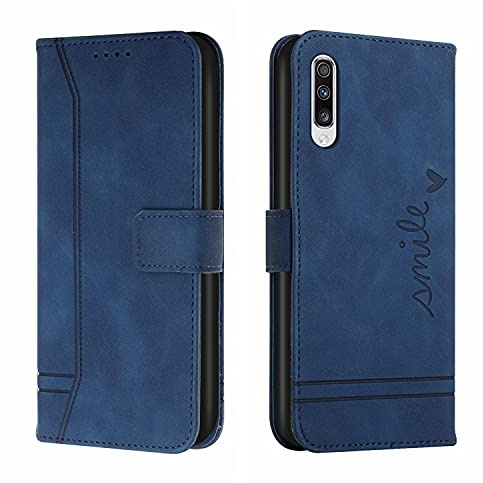 Trugox Handyhülle für Samsung Galaxy A50 / A50S / A30S Hülle Klappbar Klapphülle mit Kartenfach Handytasche Handy Schutzhülle Tasche Leder Wallet Flip Case Slim Book Cover - Blau