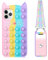 GDDJONG Fidget Pop Phone Case for iPhone 11 Pro, Kawaii Case for iPhone 11 Pro, Stress Relief Push Pop Bubble 3D Cartoon Funny Cute Soft Silicone Design Cover for Women Girls Kids Boys