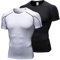 LNFINTDO 2 Pack Compression Tops for Men Short Sleeve Base Layer Tops Quick Dry T-Shirt for Gym Sports Fitness Workout Cycling Training
