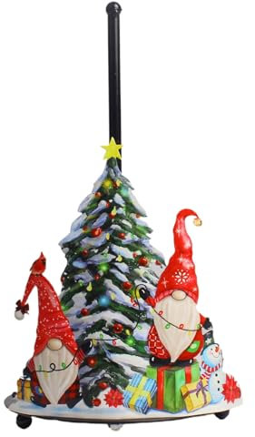 Katolang Christmas Paper Roll Holder Modern Iron Christmas Decorations Holiday Desktop Decoration Kitchen Oil-absorbing Paper Towel Organizer Storage Rack A