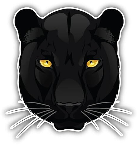 WildeBabsKLBT 11cm Hochwertiger Premium Auto-Aufkleber Sticker Decal Autoaufkleber Klebefolie Schwarzer Panther Gesicht H2230