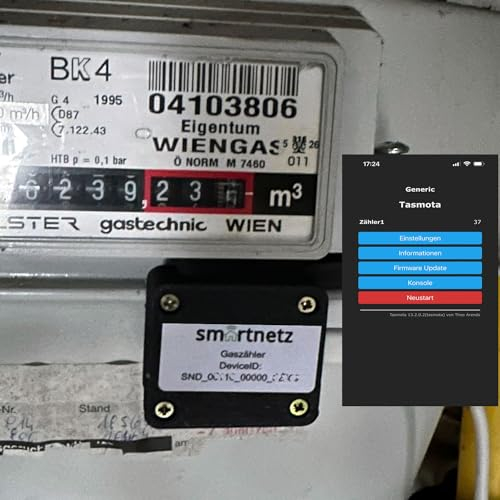 Smartnetz Smart Gas Reader BK4 / BK G4- WiFi mit TASMOTA vorinstalliert | WLAN | MQTT | BK4 Gaszähler AUSLESEN