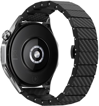 Coholl 22mm Carbon Fiber Armband Kompatibel für Huawei Watch GT 4/3/2 46mm/Samsung Galaxy Watch 3 45mm/Gear S3 Classic/Frontier/Amazfit GTR 47mmBand für Männer, leichtes Carbon Fiber Band