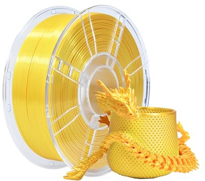 iBOSS PLA+ Filament Gold Filament, helles und hartes 3D-Druckermaterial, 1,75 mm +/- 0,02 mm 1 kg Spule (2,2 LBS), geeignet für die meisten FDM 3D-Drucker, Seidengolden
