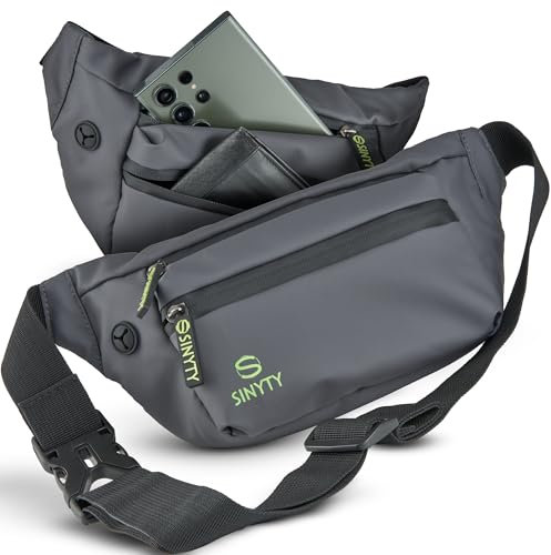 Sinyty Bauchtasche Unisex Für Frauen und Männer im Sport und Freizeitbereich. Mit Wasserabweisender Oberfläche, und modernen Design. (Grau)