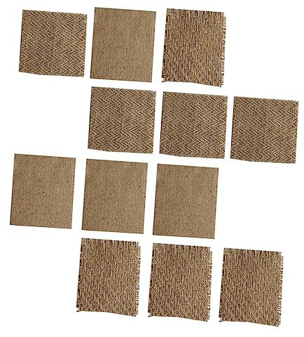 Veemoon 1 Ensemble 12 Pièces Ornement en Lin Coussin Isolant Accessoire Vintage Decoration décoration Vintage Decoration Table Dessous de Verre en Jute Dessous de Verre en Lin