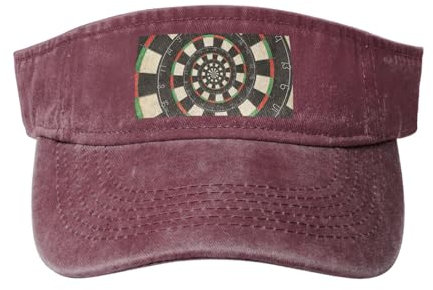 Spiral Dart Board Droste, Unisex Sonnenschutz Schirmmütze Verstellbare Sport Sonnenblende Hüte Leere Oberseite Baseballmütze