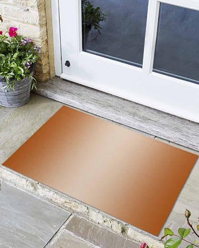 Eingangsmatte Orange Weiß Ombre Orange Farbverlauf Modern Türmatte Wetterfest Fußabtreter Strapazierfähige Fussabstreifer Für Flur Außentüren 40×60Cm
