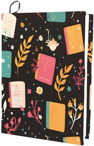 CRASPIRE Funda Elástica para Libros con Hojas Lavable Y Reutilizable Hasta 9 x 11 pulgada para la Vuelta Al Cole Fundas Elásticas para Cuadernos Adecuadas para la Mayoría de Libros de Texto de Tapa