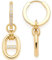Leonardo Jewels Herma 024298 Boucles d'oreilles pour femme en acier inoxydable avec zircons de couleur or, hauteur : 3,2 cm, 3,2 cm, Acier inoxydable, Zircone cubique