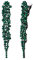 EVER FAITH Strass Kristall Ohrclips Hochzeit Statement Art Deco Kronleuchter ohne ohrlöcher Clip-on Ohrringe für Damen Party Grün Schwarz-Ton