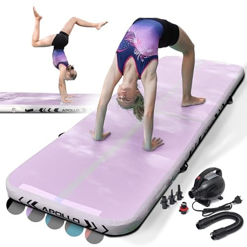 Apollo Air Mat Pro - Air Track Turnmatte für Erwachsene, auch als Gymnastikmatte für Kinder nutzbar, erhältlich in 3m und 4m Länge, aufblasbare Air Matte für zuhause, Outdoor Air Tumbling Matte