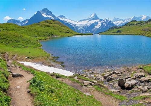 CALVENDO Poster 42,0 x 29,7 cm Querformat Bachalpsee Grindelwald First| Bilder, Kunstdruck, Wandbild, Wanddeko, Prints ohne Rahmen